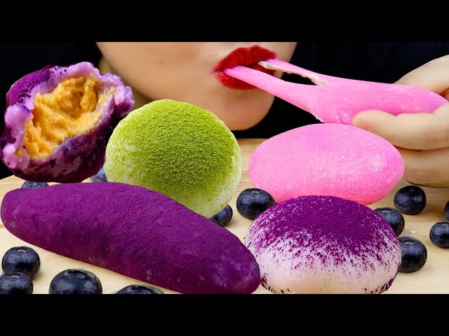 ASMR Mochi Dessert Platter with Assorted Flavors | Delicious Mochi Eating Sounds Mukbang