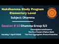 Dhamma session 10 elementary level dhamma group 52  7 april 2024