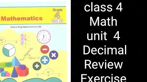 Class 4 Math | Unit 5 Review Exercise | Decimals | Punjab Textbook Board