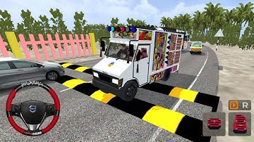 Tata 407 DJ Truck Mod in Speed Breaker Map Mod in Bus Simulator Indonesia - Android Gameplay 