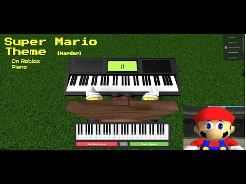 Super Mario Theme Harder Roblox Piano Youtube - super mario theme roblox piano