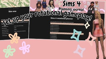 How I set up rotational gameplay | How to set up sims 4 rotational game + a template planner!