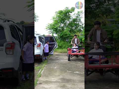 ลูกเศรษฐีไม่เคยรู้มาก่อนว่าเธอมีแฝด แถมเธอคนนั้นยังเป็นลูกคนเก็บของเก่าอีกด้วย #shorts #หนังสั้น