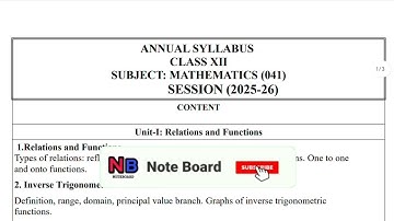 Maths class 12 syllabus 2025-26 ।। Mid Term exam and Board Exam ।। All Details👍#cbse #class12 #maths