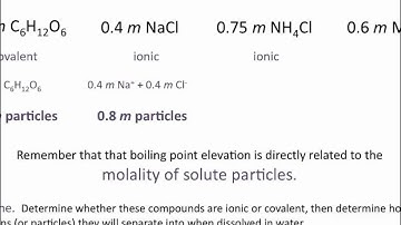 Colligative Properties: Boiling Point Elevation - Chemistry Tutorial
