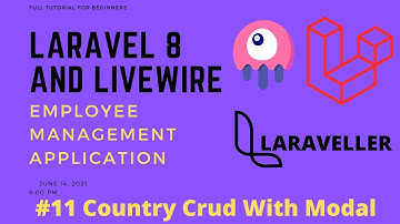 11 Laravel Livewire Tutorial - Employees Management Project - Country Crud with Modal