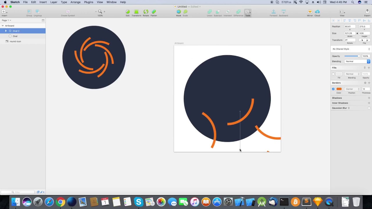 Sketch App Tutorials - Round App Icon designed in Sketch