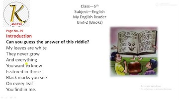 DAV Class-5th lesson- (Adventures with books)