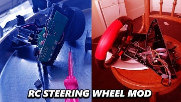 Driving a mini rc fpvcar with a Gaming Racing Wheel, RC STEERING WHEEL MOD for mini fpv car racing