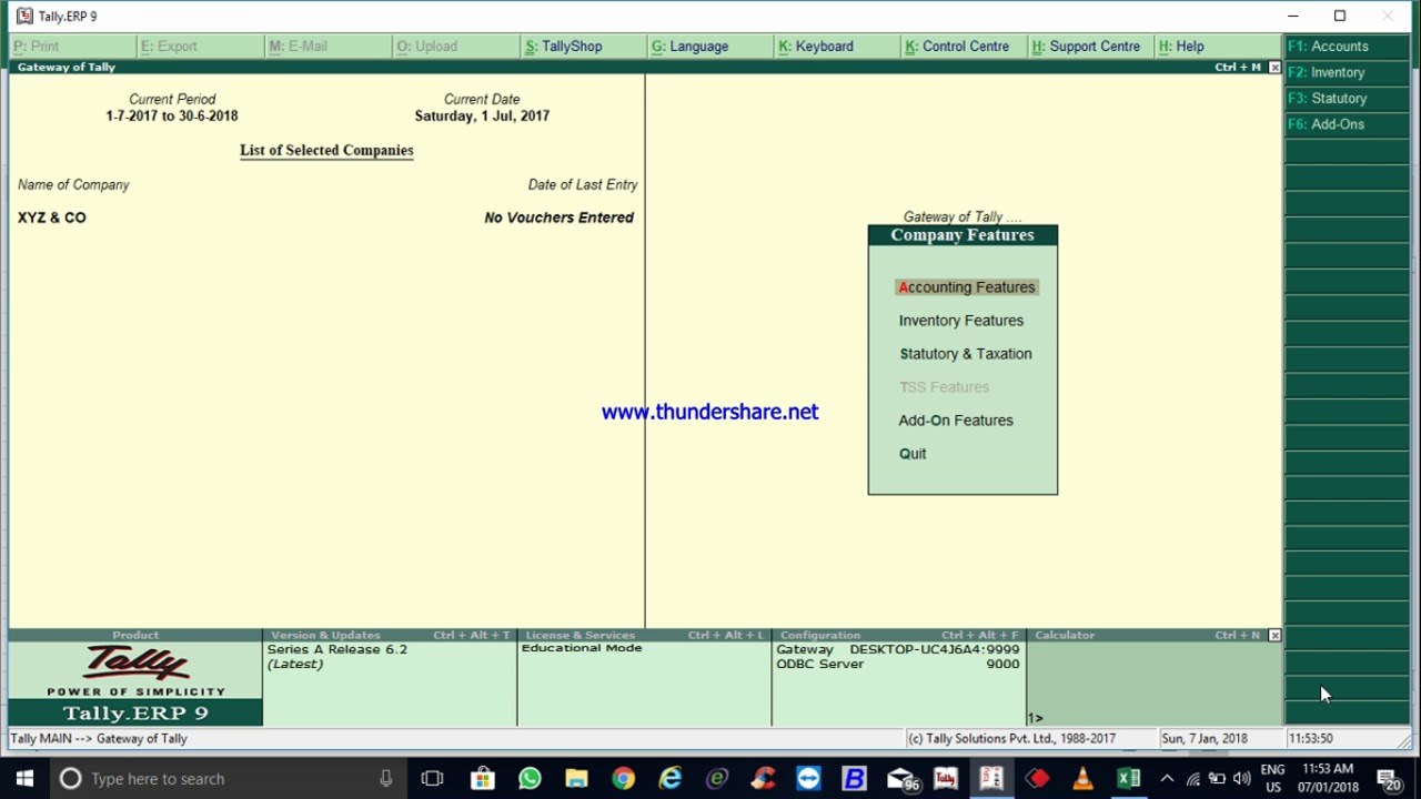 tally erp 9 gst setup