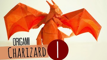 How to make an Origami Charizard (Tadashi Mori) Part 1 折り紙 リザードン