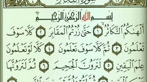سورة التكاثر مكررة