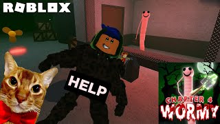 Кот Марсель и ПОБЕГ ИЗ КАНАЛИЗАЦИИ от гигантского червяка Ворми роблокс  WORMY roblox  Эпизод 4  Кат