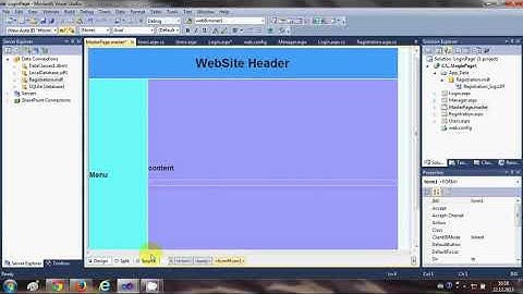 How to Create Master Page and apply it to existing aspx pages in Website in Asp.net  Part 8
