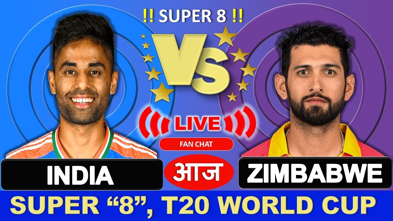 🔴Last 6 Over T20 World Cup Live | IND vs ZIM | Live Match Score, India vs Zimbabwe Live Match Today