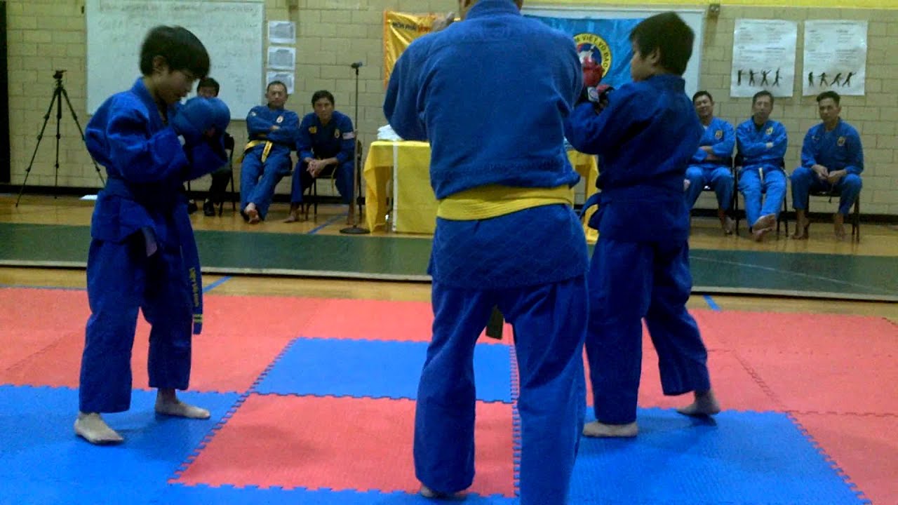Final Competition in Children age range martial art Vovinam at