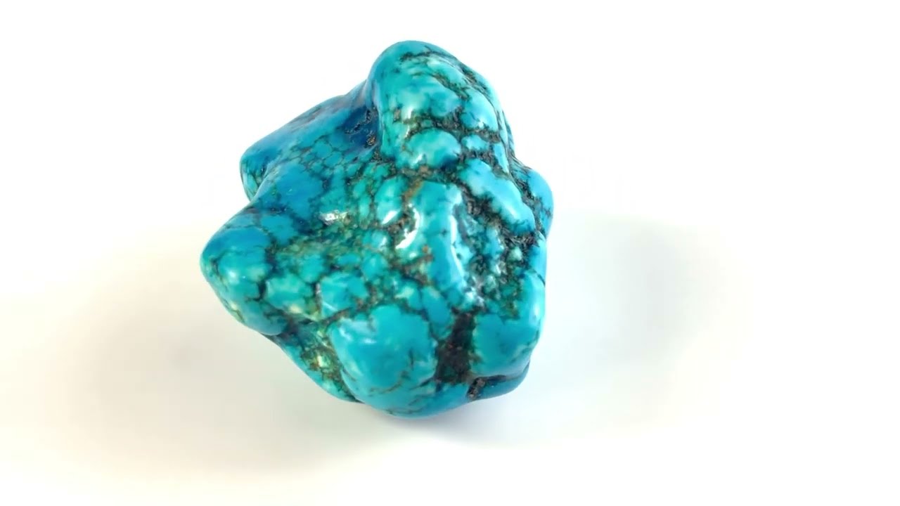 Pierre brute de turquoise de couleur bleue