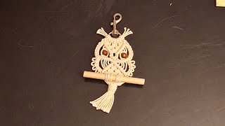 Macrame Owl Keychain