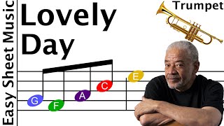 How to Play Lovely Day on Trumpet | Easy Beginner Sheet Music