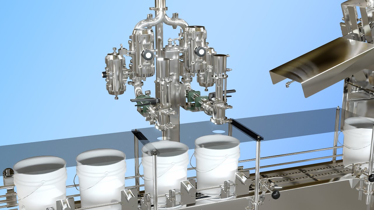 The Ideal-Pak AE2-CES Stainless Steel Liquid Filling Machine