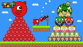 Мульт Numberblocks play Angry Bird in Super Mario Bros Minigame in Nintendo Switch Game Animation