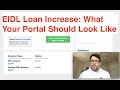 EIDL Loan Increase — Here's What Your SBA Portal Should Look Like