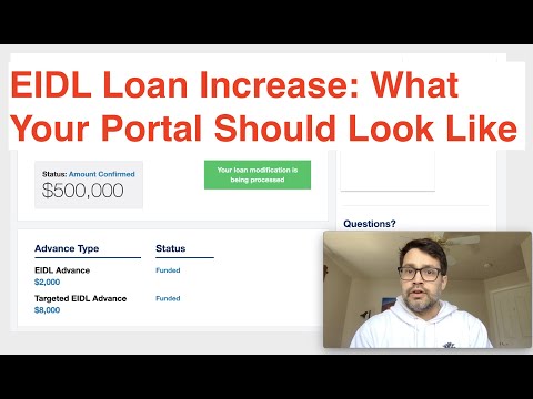 EIDL Loan Increase — Here's What Your SBA Portal Should Look Like