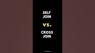 SQL SELF JOIN Vs. CROSS JOIN✍️