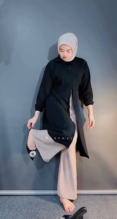 OOTD kondangan simple dengan outer hitam #fypシ゚viral #kondangan #hijabstyle