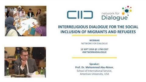 Webinar: Interreligious Dialogue for Social Inclusion of Migrants and Refugees  Network for Dialogue