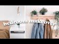 extreme bedroom makeover *aesthetic | how to: organize your closet and bedroom | closet clean out