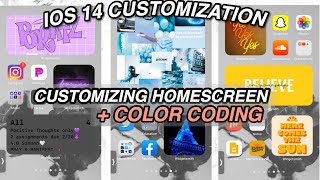 HOW TO CUSTOMIZE YOUR IPHONE WITH iOS 14 (ORGANIZING AND COLOR CODING)