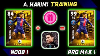 How To Train 99 Rated Free A. Hakimi In eFootball 2024 Mobile