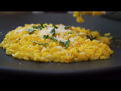 Video: Risotto With Gorgonzola And Saffron, Recipe With Photo