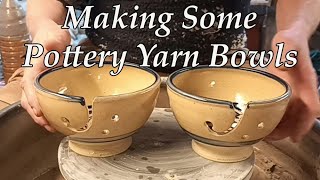 Making some Pottery Yarn Bowls.