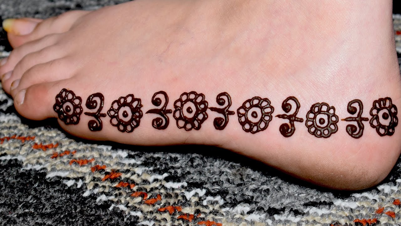 Beautiful Foot Mehndi Design Simple Leg Henna Simple And Easy