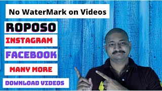 How to Download Roposo video without watermark | Download videos without Watermark screenshot 1