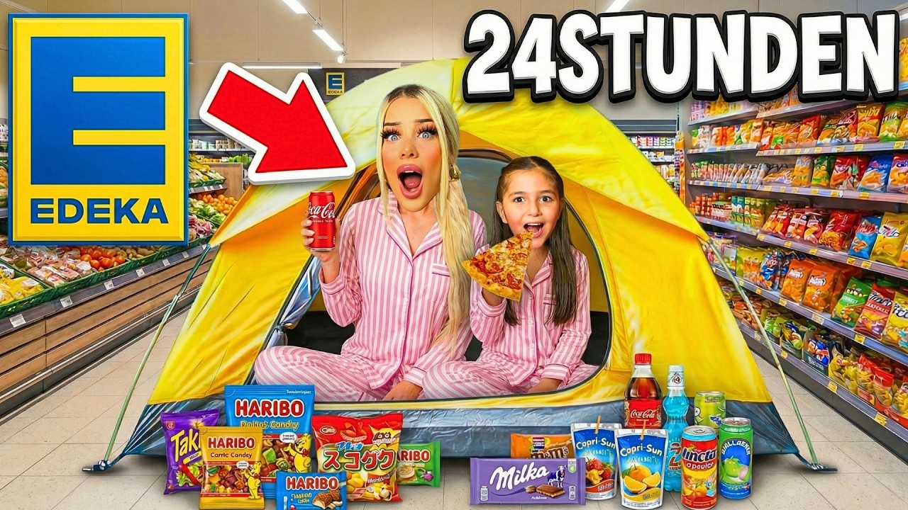 24 STUNDEN im EDEKA 😳🛒