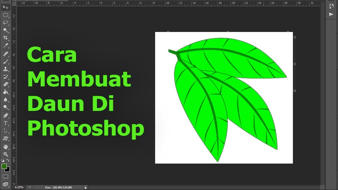  Cara  mudah menggambar  daun  di adobe photoshop draw 