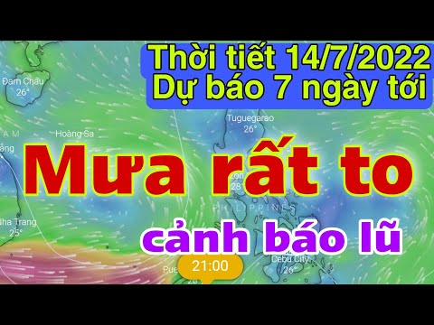 Video Dự báo thời tiết hôm nay và ngày mai 14/7 | dự báo bão... - youtube