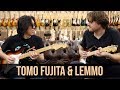 Tomo Fujita and Michael Lemmo with two 1958 Fender Stratocasters at Norman's Rare Guitars