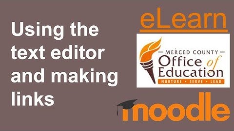 Using the ATTO text editor in Moodle