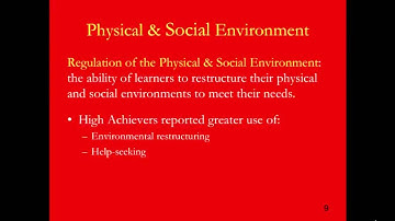 Metacogniton and Self-Regulation