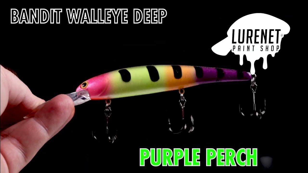 Bandit Walleye Deep in the Custom Color PURPLE PERCH! (Paint Shop