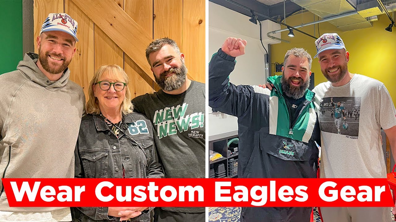 Donna And Travis Kelce Wear custom Eagles Gear Dedicated To Jason After