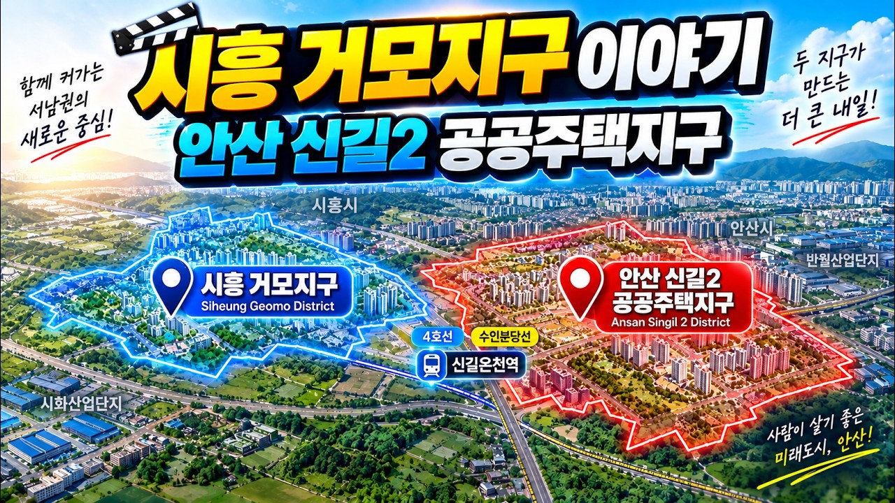 안산 신길2지구 지금 어디까지 왔을까? 6천여 가구·신길온천역·스마트도시 | 거모지구 이야기#안산신길2지구 #시흥거모지구