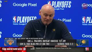 Tom Thibodeau PostGame Interview | New York Knicks disappointing loss to Pacers in Game 4, tied 2-2