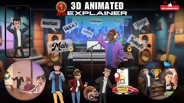 I will create 1 minute 3d animation explainer toolkit or memes music  video for 10 dollars