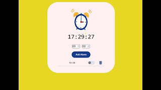 Alarm Clock using HTML, CSS and Javascript