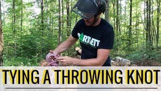 Tying a throwing knot